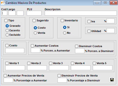 Información de productos