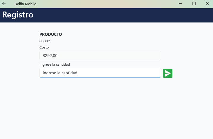 Registrar cantidades