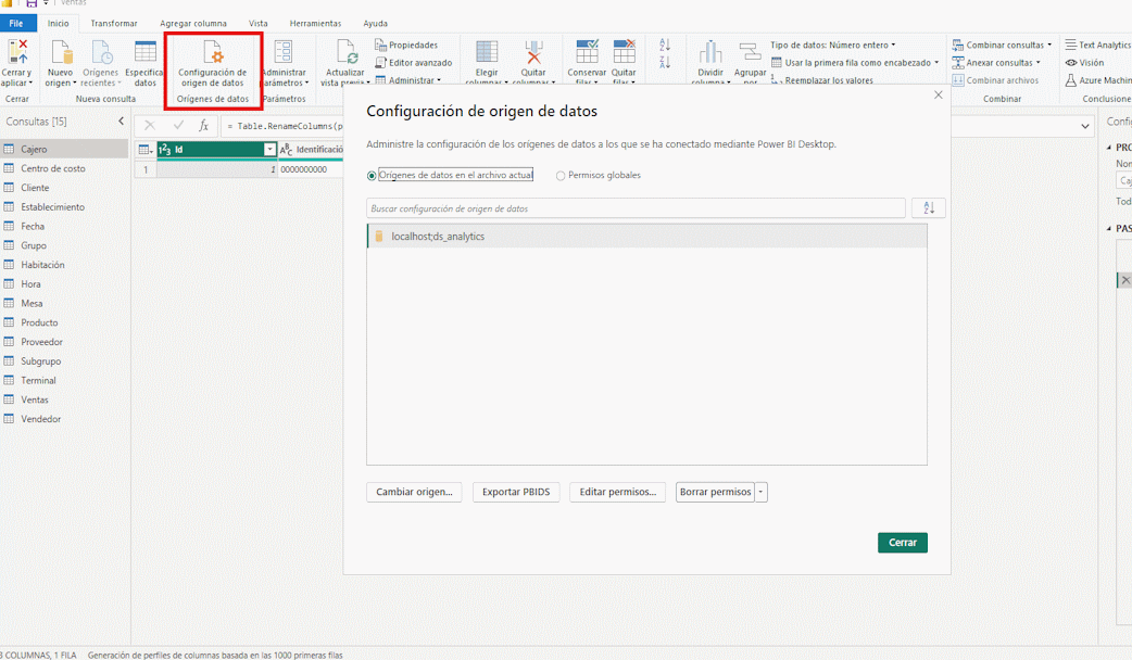 Origines de datos
