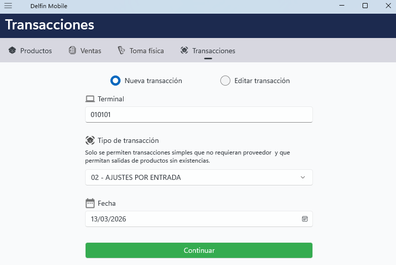 Transacciones