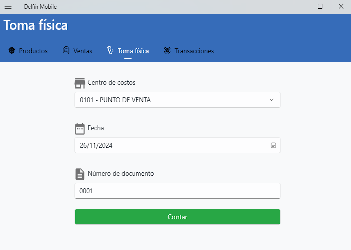 Editar toma física