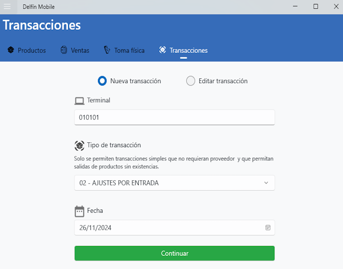 Transacciones