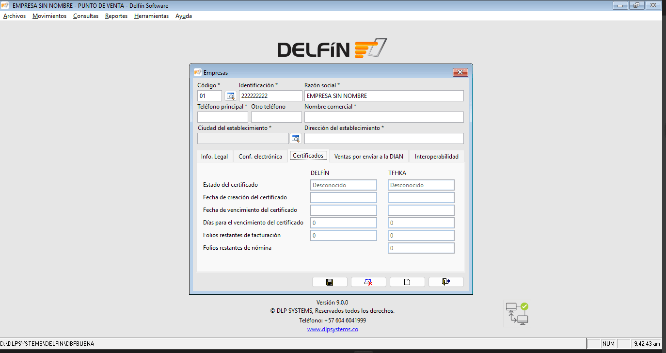 Configuración de certificados