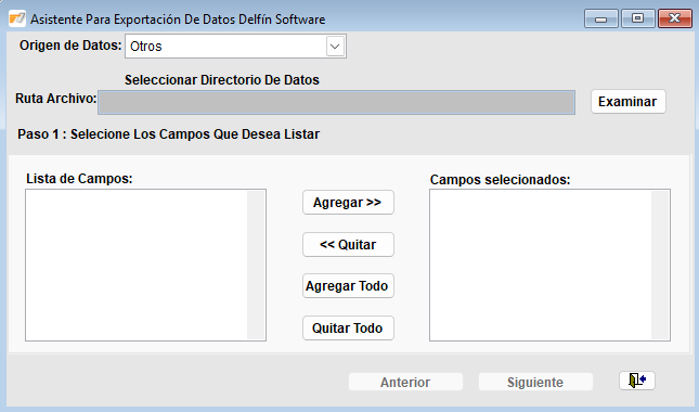Exportar archivos con asistente
