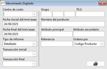 Movimientos digitado
