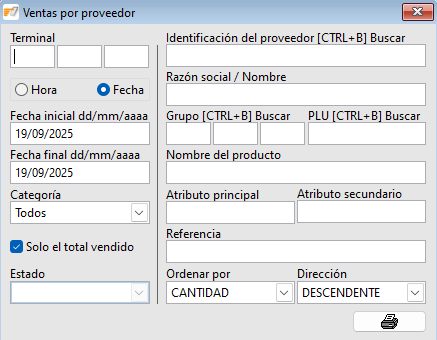 Ventas por proveedores